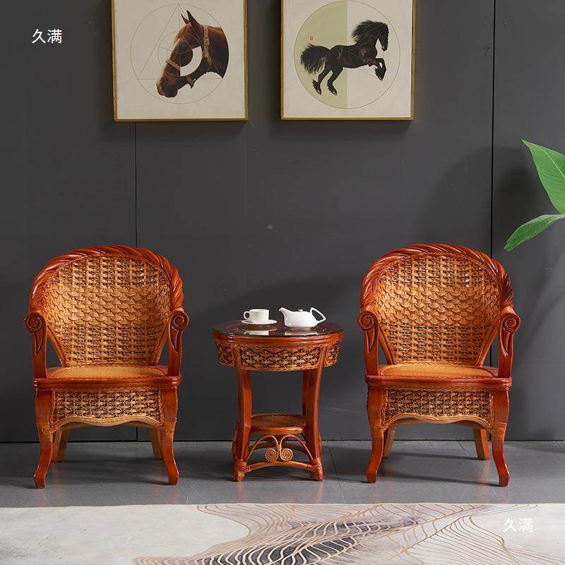 藤椅编几三1036件套家用实木真藤休简闲单人靠背椅子阳台约桌椅茶,商业/办公家具,商用藤编家具,淘宝优惠券,粉丝福利购,淘宝优惠卷