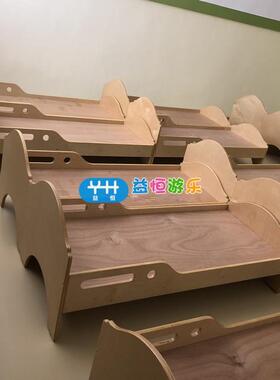 幼儿园童桦木造型午睡教床儿木质专用午休床早中多心层JBP板单人