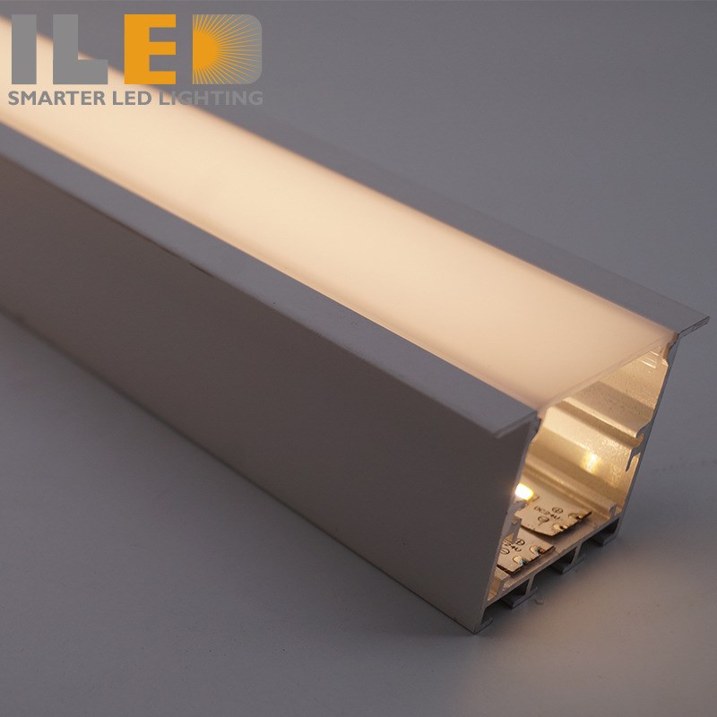 天花墙面嵌入式线性灯 35*50MM线条灯铝槽加PC灯罩硬灯条外壳套件