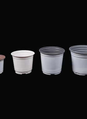 跨境花盆双色花盆PP塑料白花盆多肉育苗盆简易紫色蓝色双色盆