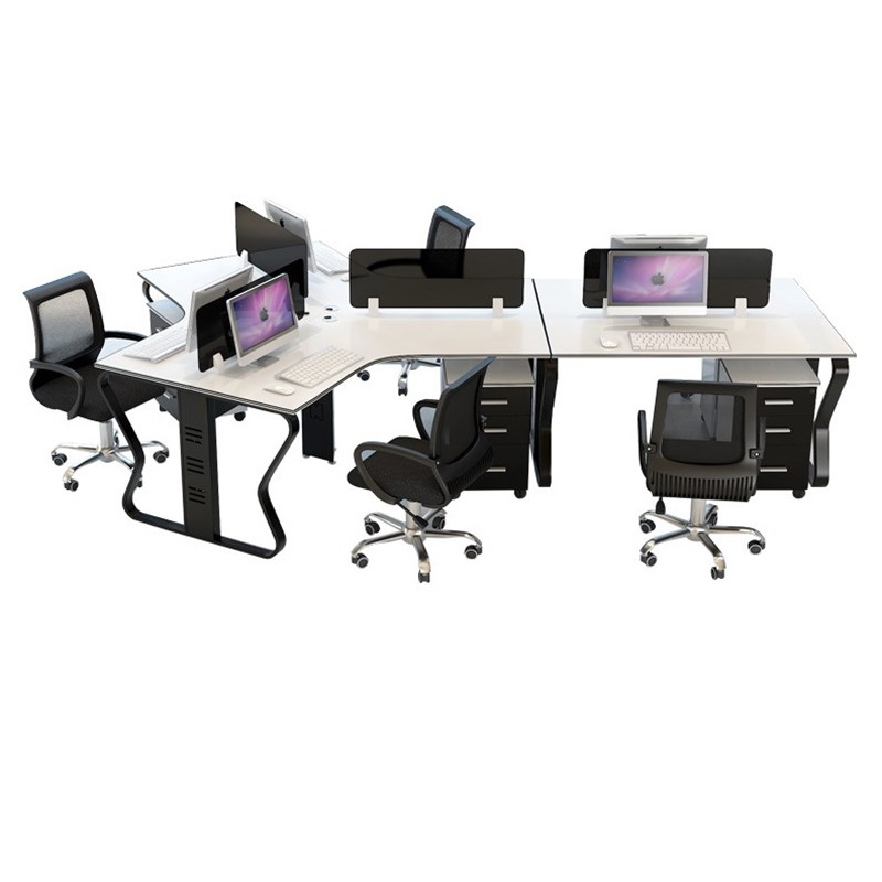 办公桌简约现代3/5人6人位屏风隔断电脑卡位员工桌椅组合办公家具