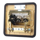 盛拓6.5话筒母卡侬模块卡农母弹起式 全铜地插座地板插座 送底盒