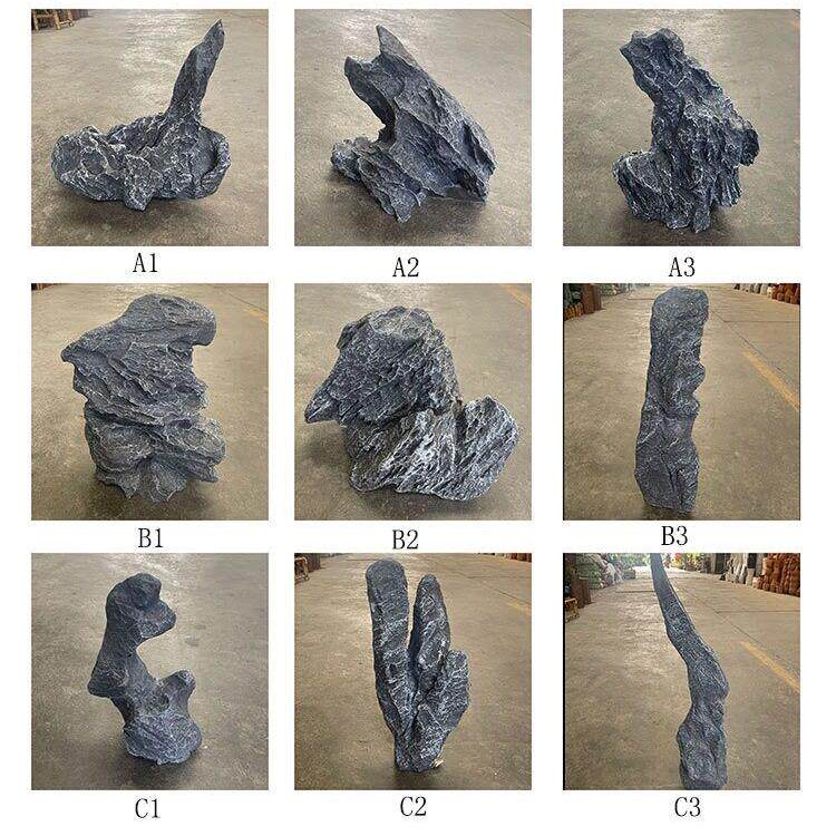 庭院玻璃钢仿真石头室内软装假山户外/庭院摆件