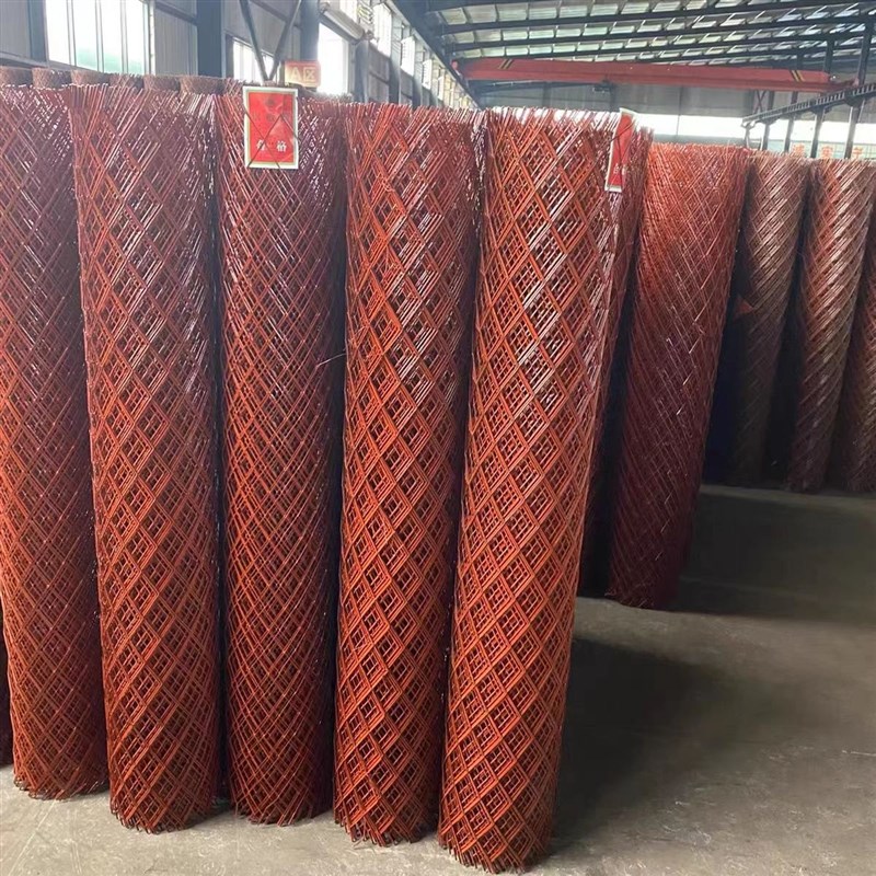 外架钢笆网80*1米建筑用钢板网脚踏网包边菱形网脚手架钢芭网片厂