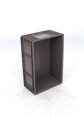 灰色EU4622箱 标准物流箱加强底部四面可配卡夹600*400*220mm