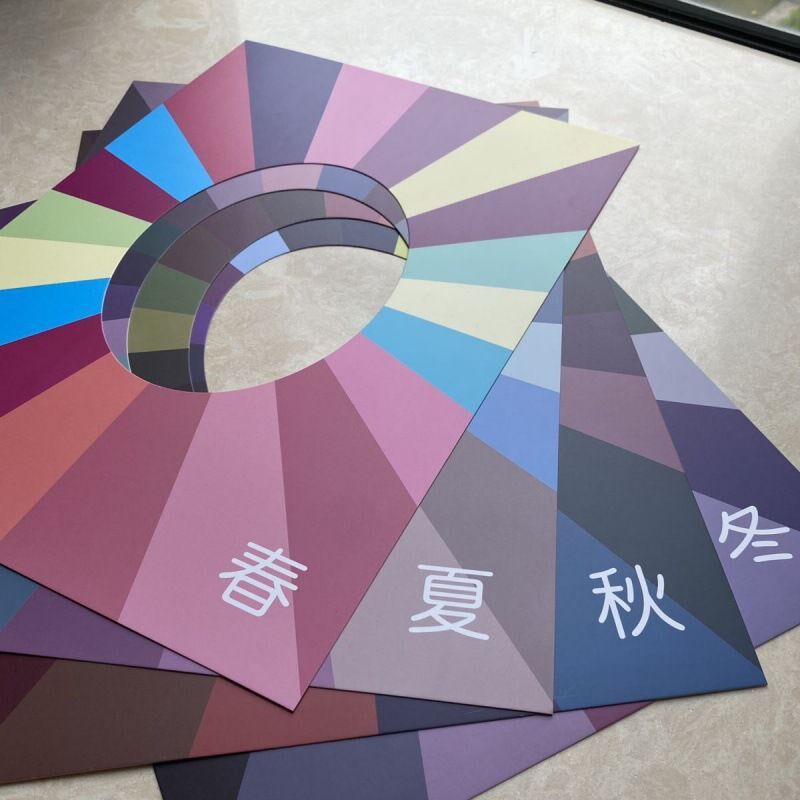 色卡四季色彩测试卡春夏秋冬脸部测试肤色测试卡四季人测试皮雯沃