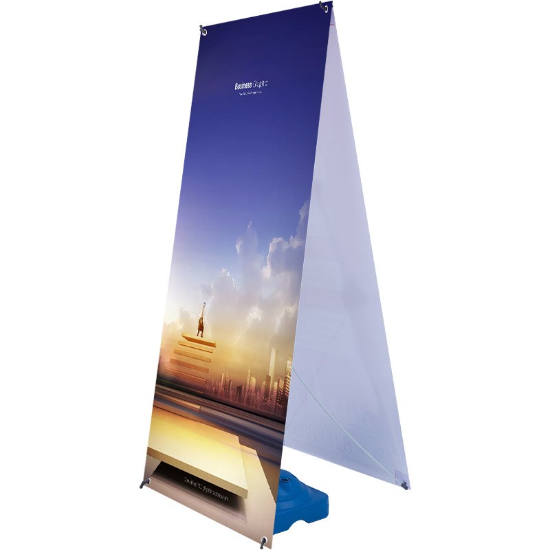 户外防风注水X展架60x160 80x180双面便携式铝合金可调易拉宝展架