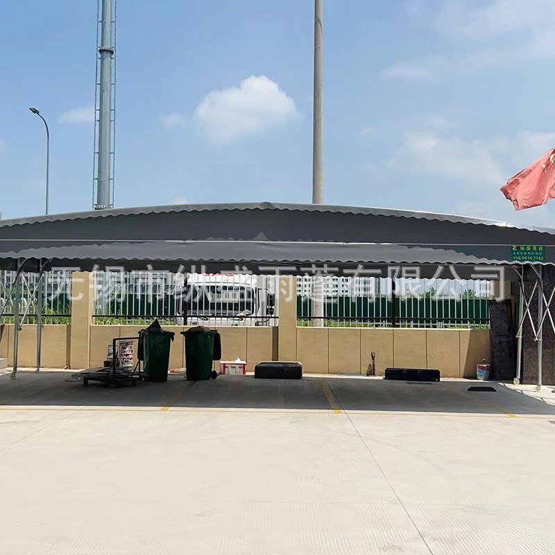 移动推拉雨棚大型伸缩式户外汽车遮阳棚活动帐篷大排档棚子帐篷