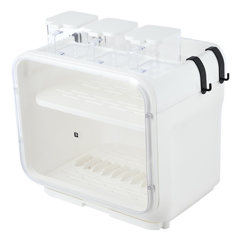 厨房碗架碗筷收纳盒塑料装餐盘箱沥水置物架家用台面放碗碟柜