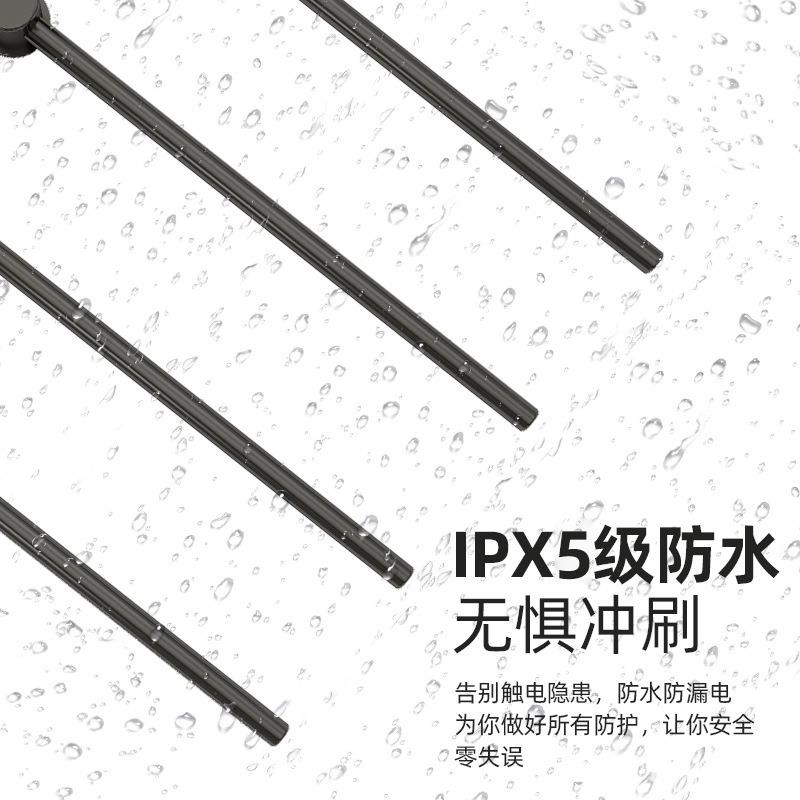跨境热家销浴室卫生UJX电热毛巾架智能免间打孔恒用温置物架毛巾