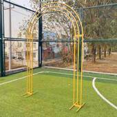 新款 婚庆具艺铁欧式 凯旋门三杆门花门幸福门道双杆拱门婚拱DWC礼