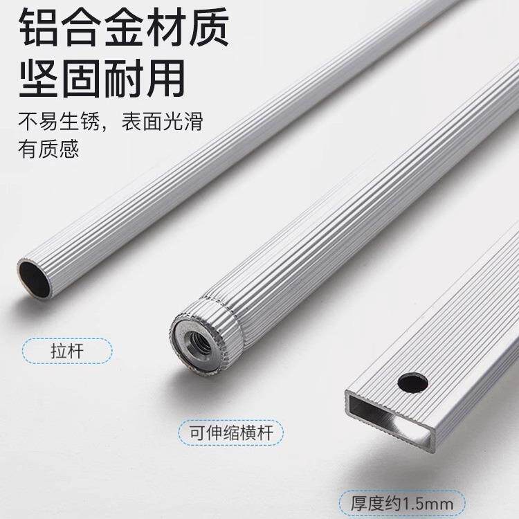 下拉架式伸缩款挂衣5高位衣柜升降衣架缓双冲杆静音挂衣加厚挂衣