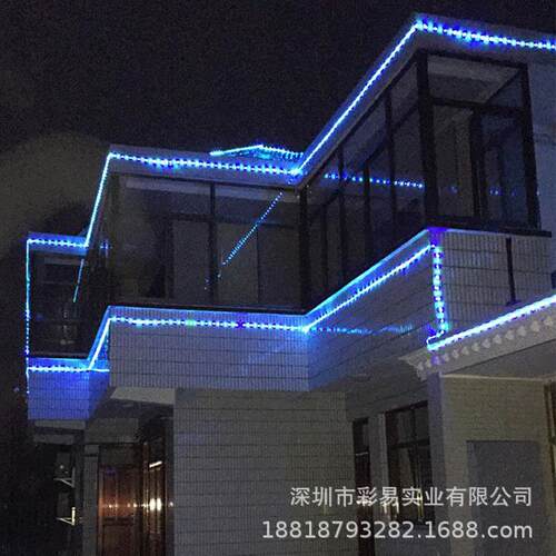 灯LED圆线灯带彩灯闪灯串灯户外防二绕树100米酒吧夜市装水GLO饰