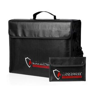 防火文件袋亚马跨手提境肩背大容量425档案资安全收纳料包逊防火