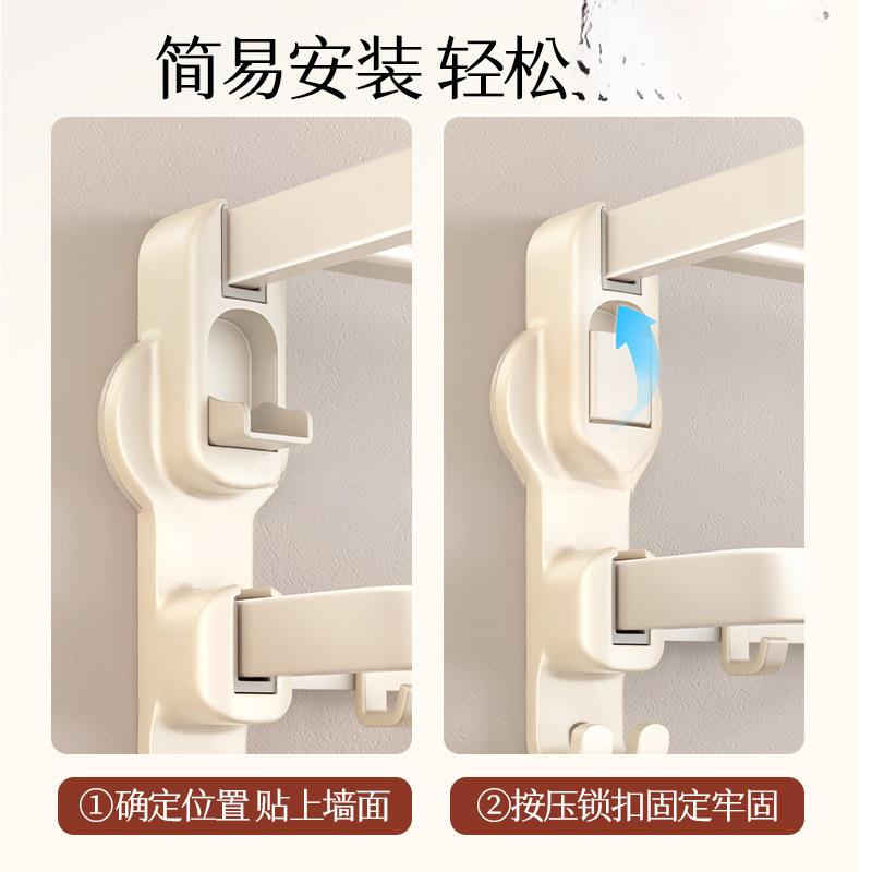 风挂钩式浴巾室子吸毛巾8866置架卫生间太空铝浴奶油厕所物架b盘j
