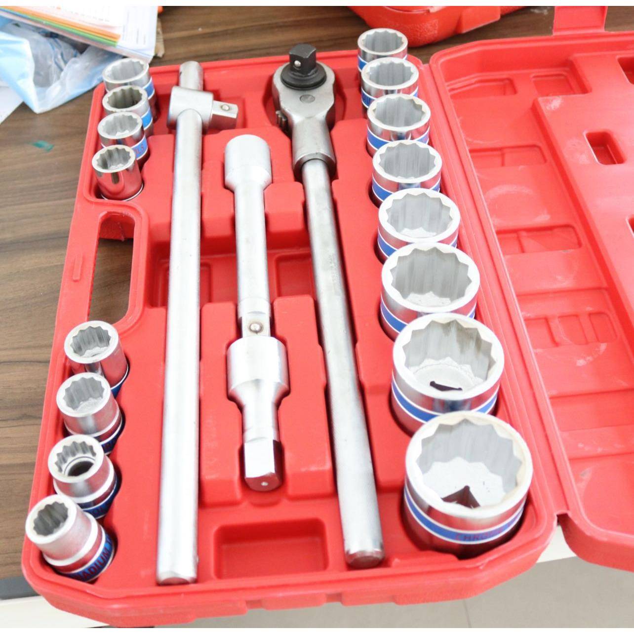 21件套筒6角12工车角重型汽QHG机械多功能组合用修车专套装汽修具