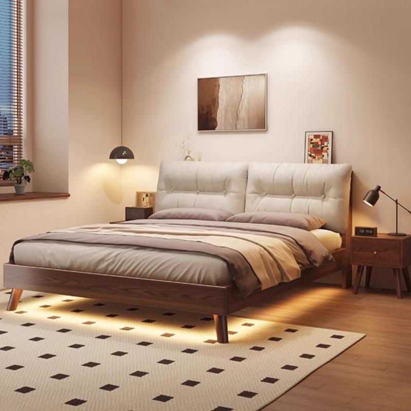 实木床现人代简约双床主卧1.ZPF8m家用2025年全橡新款1米5木单人