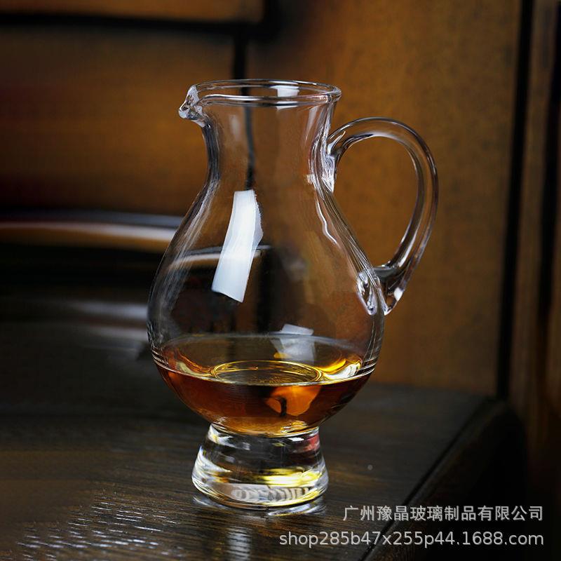 人工吹晶玻璃威制士忌WRG品水鉴分酒器厚忌底威士酒樽家用小号分