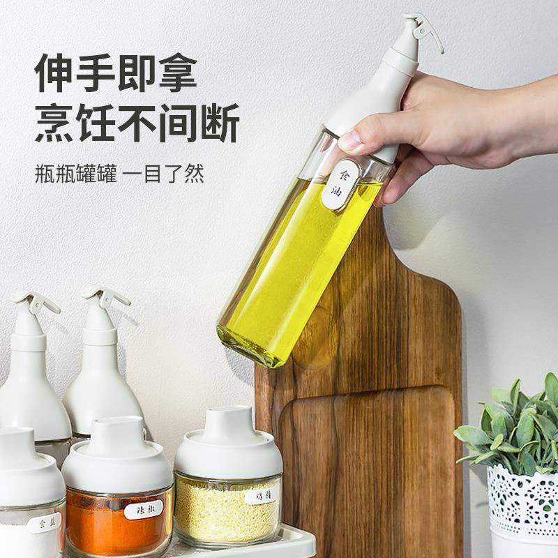 美调灵1件1调料罐套装层双ZEO置物架厨房带标签酱油生抽调料盒味