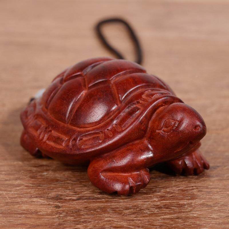 血小檀非KKU洲叶紫木雕手檀工乌龟瑞兽龙龟手把玩件居家摆件文工