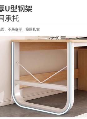 #双人台式电脑桌书长家用办桌公桌椅组条合学卧室生www10199学习
