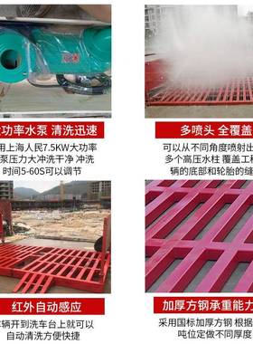 建筑工程洗VRW轮机工台地洗车动机全自感应免基础车全自动冲洗洗