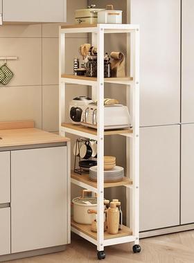 厨房超收窄夹缝落P67HSMH5地置物架可小尺寸缝冰箱旁边的纳柜移动