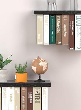 墙新款2合1挂悬浮木制书架浮动板卧室房间墙面装CG049-14饰品搁件