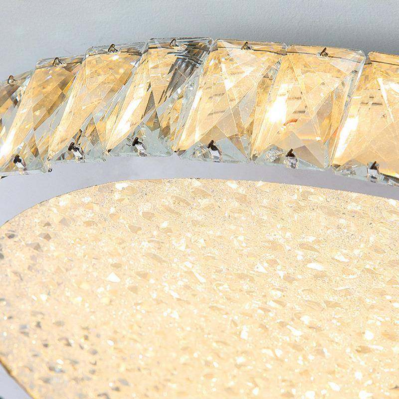 现代轻奢水晶卧室房间灯简约KMC样间大客厅餐厅圆形L气ED吸板顶灯