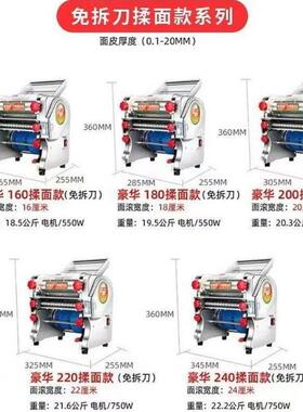 妇俊媳0224新款电动面机家用NJA商用面条机小型不锈钢全自动压揉