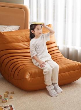 休儿童毛毛懒GSJ人沙发可单躺可睡人小户型卧室闲椅榻榻虫米躺椅