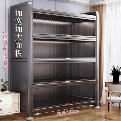 厚厨房物置架落门地多层橱柜家用微波加炉碗柜餐TOB边柜楼道储物