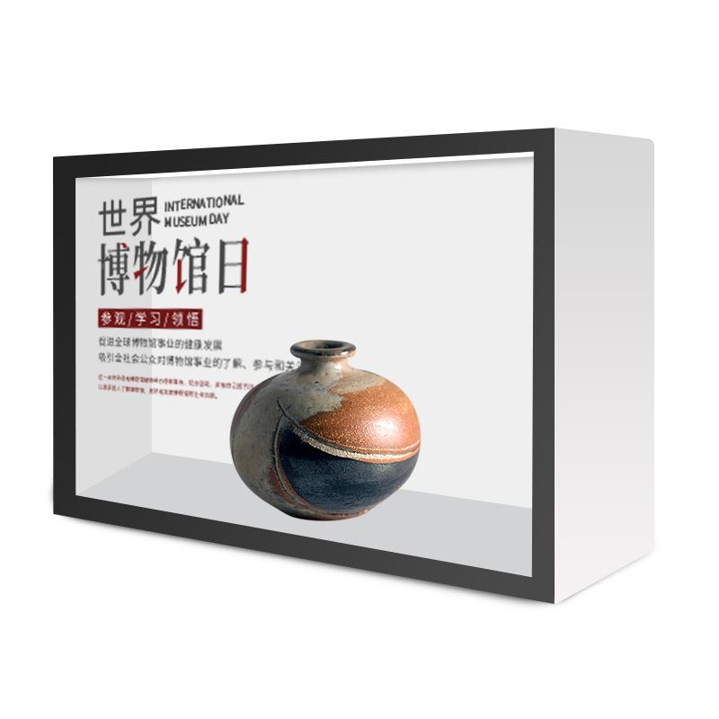 32/43/49/5明5寸led明屏橱窗展示柜HBY-W220体互动透触摸电容透展