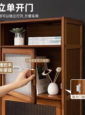 9C书架置物家架地书柜子儿童简易层客厅用收QID纳落柜储物柜实木