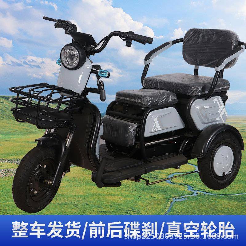 RWV电国动三轮车老年休代步车闲型家用标接送孩子迷你双小排三轮