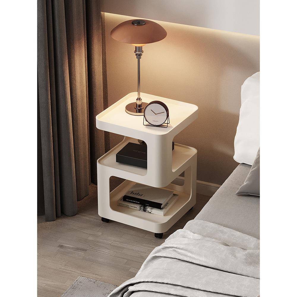 R茶*小户型客厅沙发边几520边几可移简动奶风迷你油几创意铁艺床