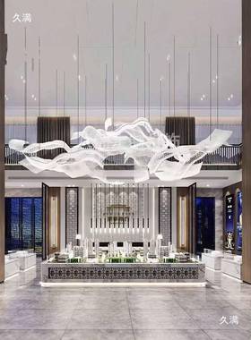 楼部沙盘晶网售吊灯酒水店大堂宴厅商场异型大型非JXH标工程会灯