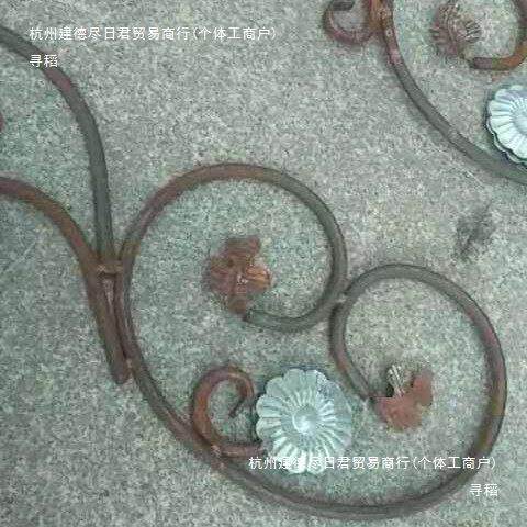 门圆大钢顶花门tfglznlo铁艺锻打大门头花12花钢弯花铁艺材圆料铁