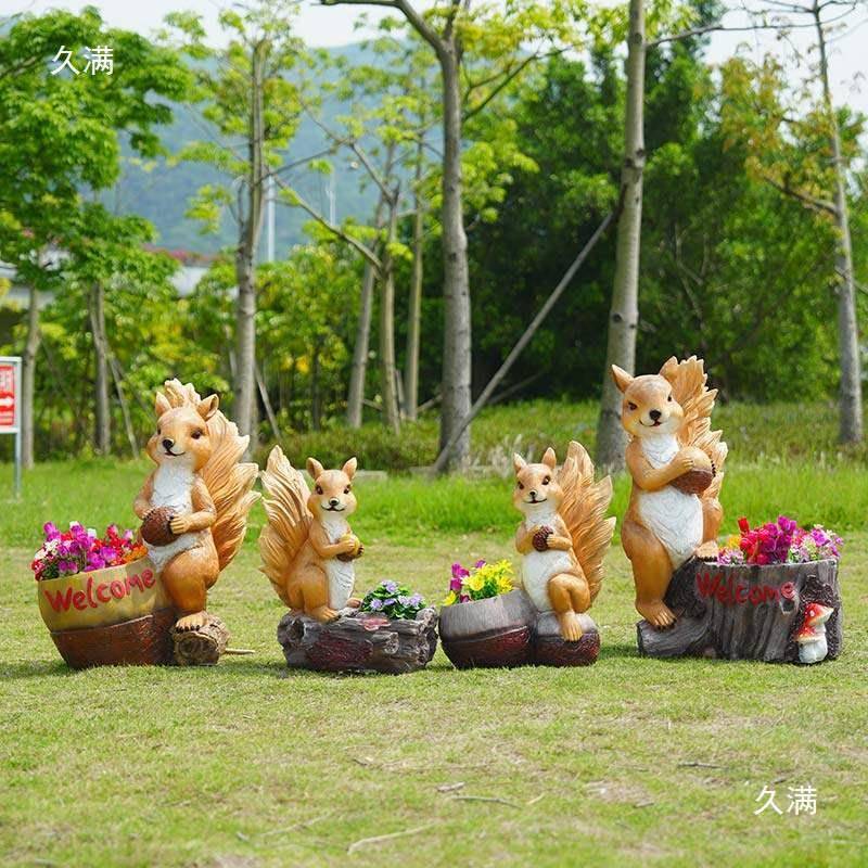 户外庭院花园幼10028284松鼠大摆件塑园林公造园草坪儿园景景观雕