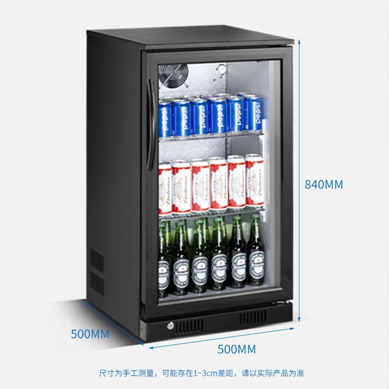 108L酒吧饮料单门小冰柜商用静吧音省示718电酒吧台网红啤酒展柜