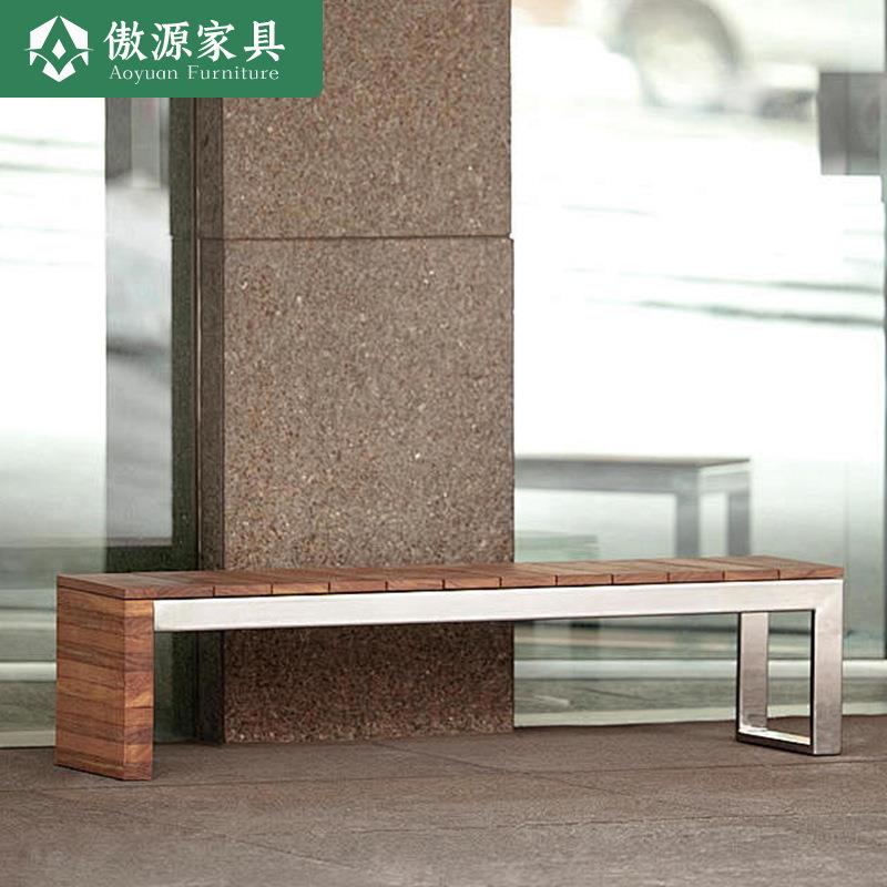 公园椅户外长椅子钢板成品座椅室外长条凳广场小区休息双人长板凳