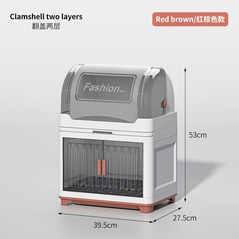 家用厨房塑料碗架碗筷收纳盒带盖放餐具装碗箱碟盘沥水置物架碗柜