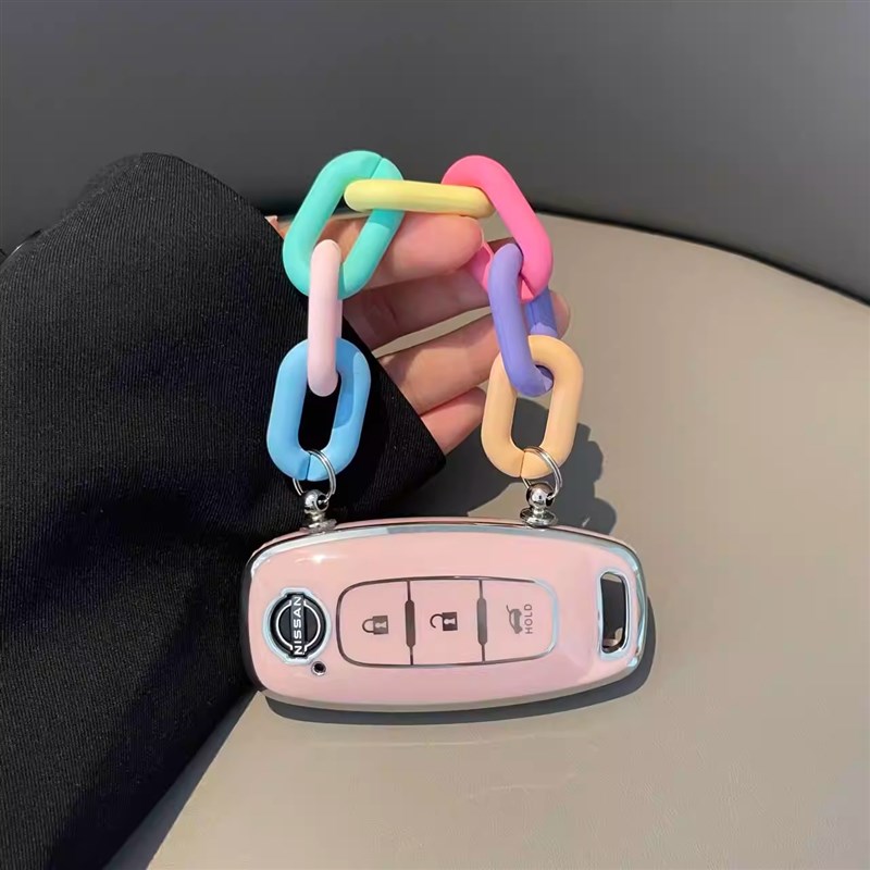 适用日产14代轩逸钥匙套逍客车天籁奇骏骐达劲客蓝鸟壳包扣24款女