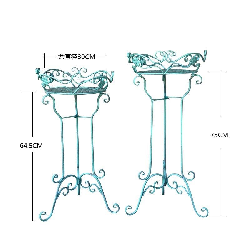 欧式复古阳台花架多层铁艺展示架花园室内户外花盆架落地式置物架