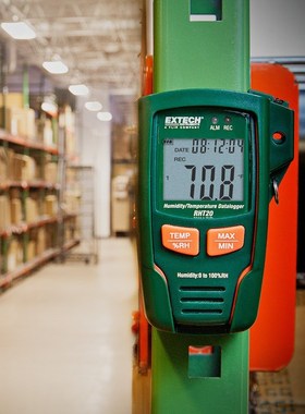美国EXTECH 温湿度记录仪RHT20 仓库储存室冷冻室运输温湿度监控