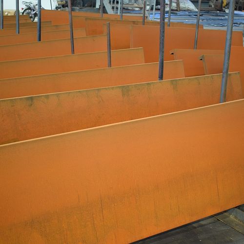 SPA-H耐候钢板幕墙景墙户外园林树池灯箱耐候钢板景观柱