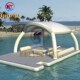 充气水上休憩吧台休闲躺椅游艇滑梯海上带网游泳池防溺潜水池配套