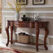 美A 门厅复靠墙古供台饰 沙发靠背几圆欧式 56式 实木玄关半柜入户装
