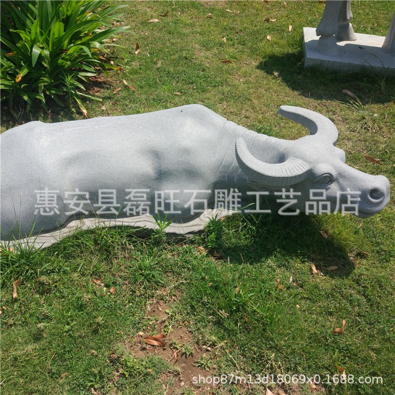 厂家供应石雕花岗岩牛雕塑 大理石牛 花岗岩耕牛园林广场景观摆件