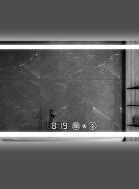 方形镜光子挂墙智能浴室镜卫生间带灯led摸屏触挂感应除雾95161发